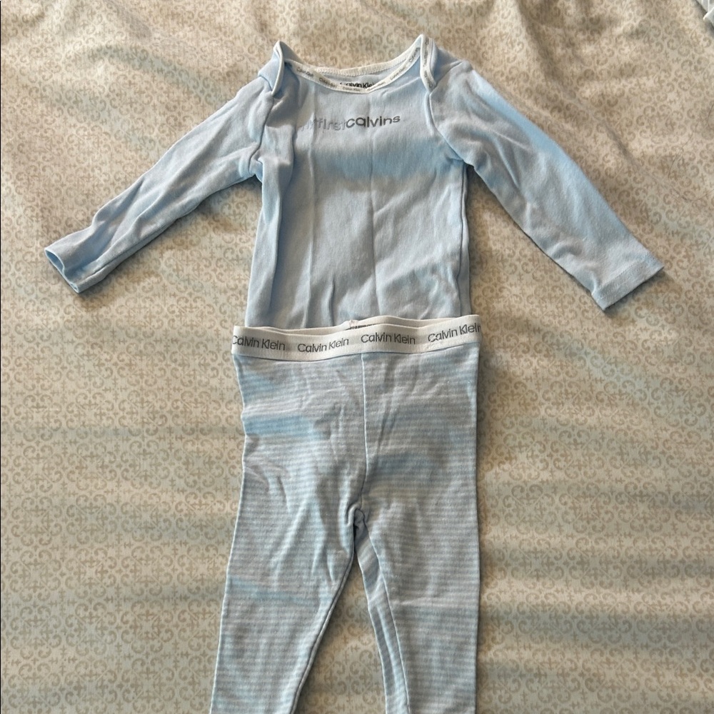 Calvin Klein Light Blue Pajama Set